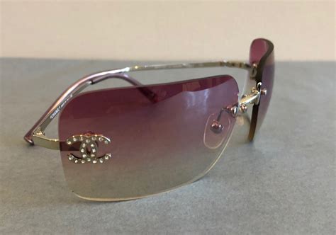 chanel vintage sunglasses rimless|discontinued chanel sunglasses.